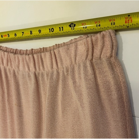 Vintage San Remo 4 Piece Pink Knit Pant Suit Cardigan Pant Skirt Tank Size XL - Picture 4 of 15
